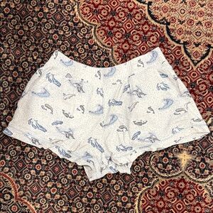 Erica Wilson White and Blue Wale PJ set